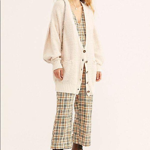 Free people oversized cardigan cream oversized - Picture 2 of 11